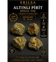 Sertifikalı Altınlı Pirit Doğal Taş Kütle - 40-60 mm Orta Boy Ham Kristal