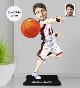 Kişiye Özel Basketbolcu Erkek Ahşap Eco Biblo -1