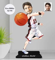 Kişiye Özel Basketbolcu Erkek Ahşap Eco Biblo -1