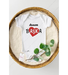 Annem Başka Özel Tasarım Bebek Zıbın Pamuklu Çıtçıtlı Body