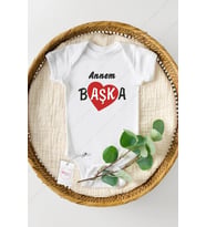 Annem Başka Özel Tasarım Bebek Zıbın Pamuklu Çıtçıtlı Body