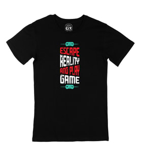 Kırmızı Escape Reality Siyah Tişört