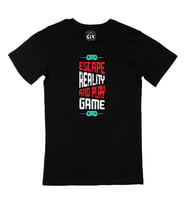 Kırmızı Escape Reality Siyah Tişört