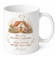 Yeni Ev Hediyesi Kişiye Özel Ev Temalı Baskılı Kupa Bardak Hediyelik