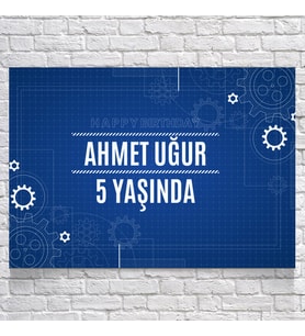Mühendis Temalı Doğum Günü Afişi 35X50 cm