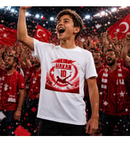BK Gift Kişiye Özel Türkiye Taraftar Temalı 2026 Dünya Kupası Tasarımlı Çocuk Tişört-8, Tek Yürek Milli Takım Ruhu