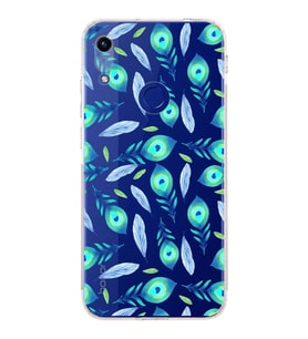 PrintiFy Honor 8A ile Uyumlu Nazar Boncuğu 3 Baskılı Kamera Korumalı Şeffaf Silikon Kılıf