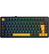 F75 Mekanik RGB TKL GrayWood V4 Switch Kablosuz Makrolu Hot Swap Türkçe Q Klavye Siyah