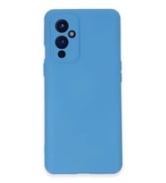 One Plus 9 Kılıf Nano içi Kadife Silikon - Mavi
