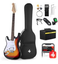 Donner DST-100SL Solak Elektro Gitar Seti (Sunburst)