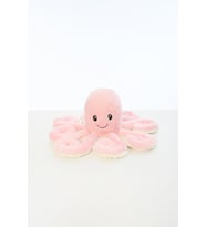 Pufu Toys Yumuşak Dokulu Gülümseyen Peluş Ahtapot Oyuncak 50 Cm (Pembe)