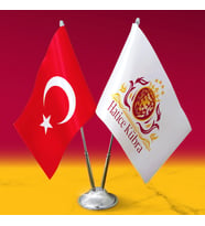 Aslanlar taraftarları Kişiye Özel İkili masa bayrağı