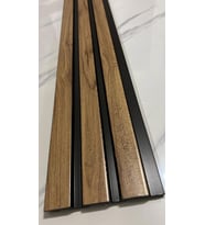 ATC 12x145 cm Açık Meşe PVC Duvar Lambiri Ofis Salon Tv Arkası Dekoratif Lmabiri Panel 