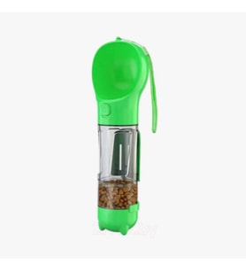 Kedi Köpek Suluğu 300ml Taşınabilir Hazneli Mama Kaplı Kaka Poşetli Taşınabilir Suluk