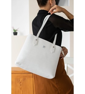 Kadın Orijinal Just Polo Beyaz Büyük Boy El Çantası Tote Bag (STD)