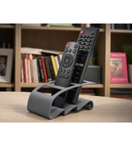 3D Baskı TV Kumandası ve Masaüstü Organizer - Uzaktan Kumanda Düzenleyici Stand-Gri