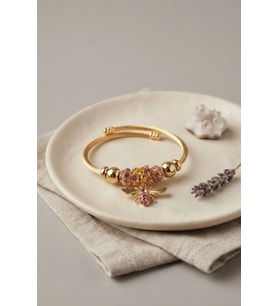 Mey İthalat® Pembe Arı Model Renk Charm Bileklik