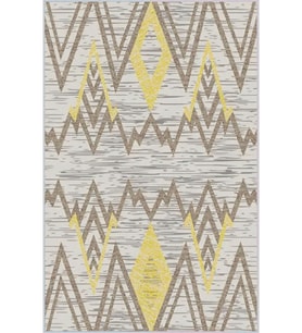 Eliana Home Baskılı, Yıkanabilir Kaymaz Taban Salon Halısı LNA0432 100x150 cm (Sarı)