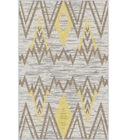 Eliana Home Baskılı, Yıkanabilir Kaymaz Taban Salon Halısı LNA0432 100x150 cm (Sarı)