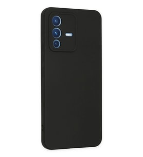 Pilelistore   Vivo V23 5G Kılıf Nano içi Kadife Silikon - Siyah
