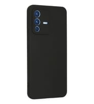 Pilelistore   Vivo V23 5G Kılıf Nano içi Kadife Silikon - Siyah