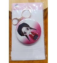 Monalisa Home Lüks Küçük Boy Figürlü Çift Taraflı Anahtarlıklı Ayna