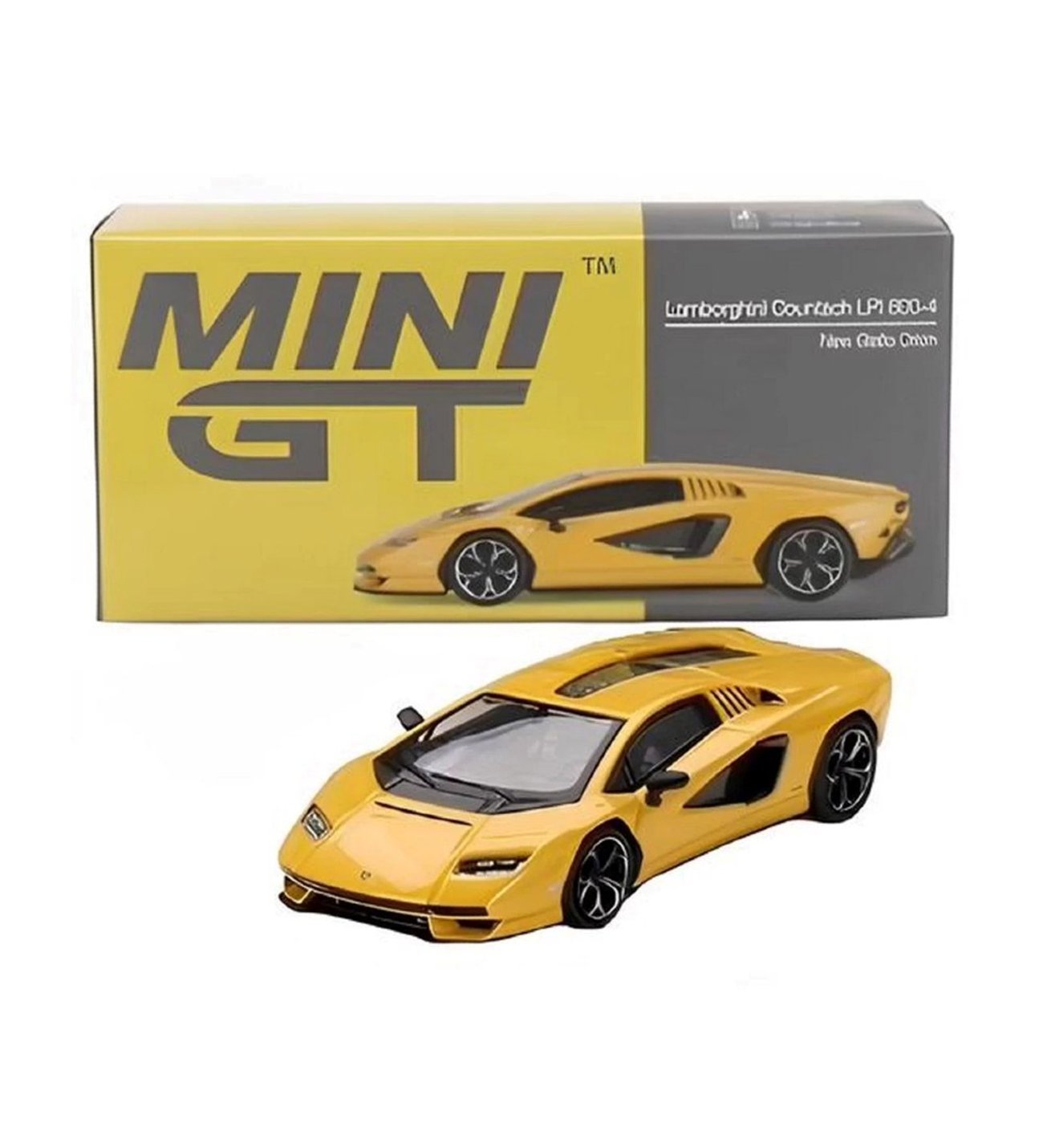 Mini GT 1:64 Lamborghini Countach LPI 800-4 New Giallo Orion