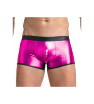 Fantezi Deri Görünümlü Pembe Erkek Boxer - Fantezi Tanga