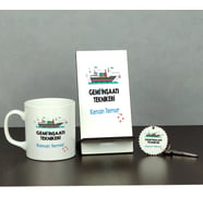 Gemi İnşaatı Teknikeri Üçlü Set (Kupa + Telefon Standı + Anahtarlık)