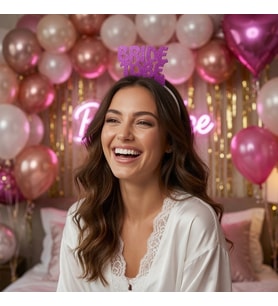 Taç Eva Bride To Be Mor Simli Taşlı Bekarlığa Veda Partisi Gelin Tacı Saç Aksesuarı