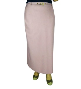 Kadın Kumaş Uzun Etek ZRV004 (Pembe)