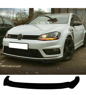 Vw Golf 7 R Tampon Ön Lip Plastik Parlak Siyah karlık-ön-ek-bodykit 2012 2013 2014 2015 2016 2017