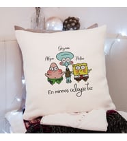 Sünger Bob Tasarımlı Yastık Kişiye Özel