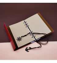 Deri Pusula Tasarımlı Defter