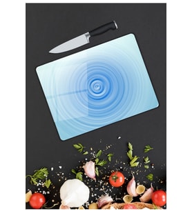 Mavi Cam Kesme  ve Sunum Tahtası 25 cm x 35 cm
