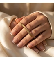 Kişiye Özel 925 Ayar Gümüş Minimalist Mama Bileklik (Gold)