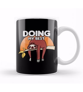 Cute & Funny Sloth Doing My Best Slothing Slowly Kupa Bardak Porselen