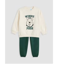 LCW baby Bej Winnie The Pooh Baskılı Erkek Bebek Takım