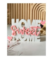 Home Sweet Home Yazılı Dekoratif Obje – 3D Baskı Masa Üstü