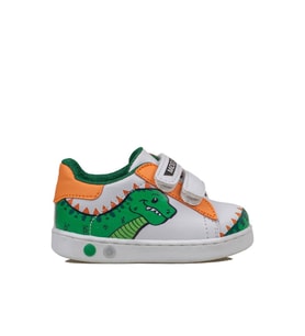 Trend Adımlar Yeşil Cute Monster Işıklı İlk Adım Bebe Sneaker
