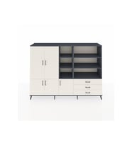 Hyperion Dolap 11 Raflı 3 Çekmeceli 5 Kapaklı 220x44x163 Antrasit-Aytaşı