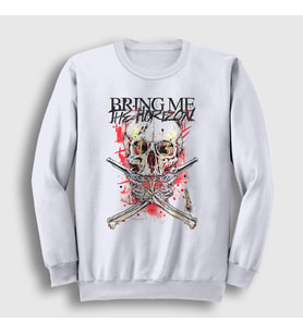Presmono Unisex Beyaz Gun Bring Me The Horizon Sweatshirt 20969tt