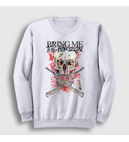Presmono Unisex Beyaz Gun Bring Me The Horizon Sweatshirt 20969tt