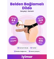 21,8 Cm Realistik Damarlı Belden Bağlamalı Strapon Penis – iyimor