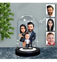 KİŞİYE ÖZEL AİLE TASARIMLI IŞIKLI KARİKATÜR FANUS BİBLO FN75