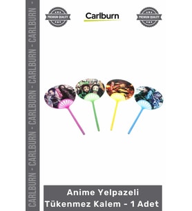 Özel Üretim Figürlü Şık Tasarım Okul Ofis Hediyelik Koleksiyon Akıcı Anime Yelpazeli Tükenmez Kalem