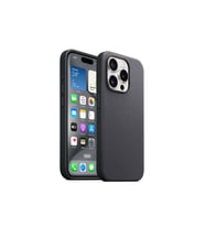Apple iPhone 15 Pro Uyumlu Kılıf Zore M-safe Şarj Özellikli Mikro Fiber Optimal Kapak (Siyah)