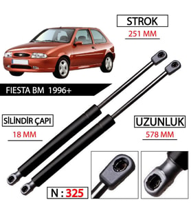 Bagaj Amortisörü Fiesta BM 1996+