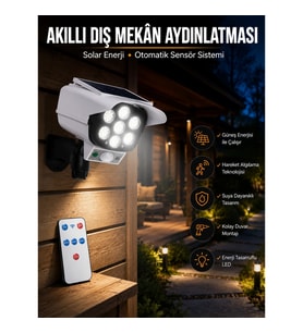 Mey İthalat® KAMERA GÖRÜNÜMLÜ SOLAR LAMBA