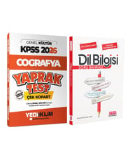 Yediiklim Yayınları 2026 KPSS Genel Kültür Coğrafya Çek Kopart Yaprak Test ve AKM Dil Bilgisi Soru Bankası Seti 2 Kitap